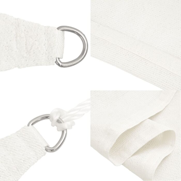 Voile de parasol PEHD Carré 3,6 x 3,6 m Blanc – Image 4