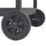 Barbecue au charbon de bois avec étagère inférieure Noir – Image 5