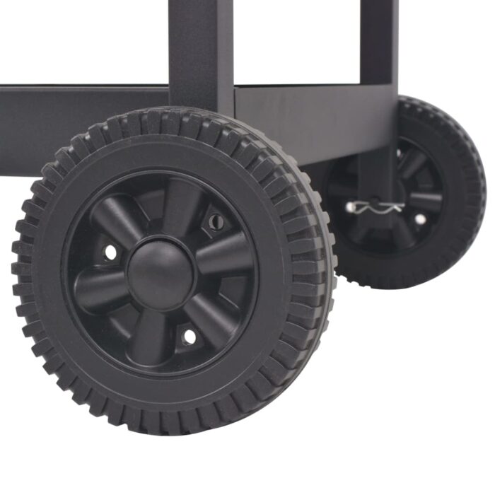 Barbecue au charbon de bois avec étagère inférieure Noir – Image 5