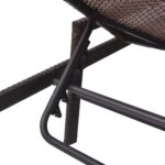 Chaise longue avec coussin Résine tressée Marron – Image 5
