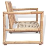 Canapé de jardin à 2 places avec coussins Bambou – Image 4