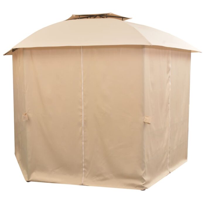 Chapiteau tente de jardin avec rideaux Hexagonal 360 x 265 cm – Image 3