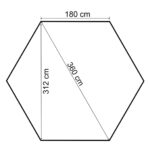 Chapiteau tente de jardin avec rideaux Hexagonal 360 x 265 cm – Image 7