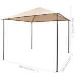 Chapiteau tente 3 x 3 m Beige Acier – Image 7