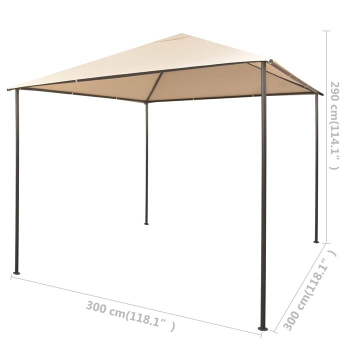 Chapiteau tente 3 x 3 m Beige Acier – Image 7