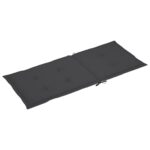 Coussins de chaise de jardin à dossier haut lot de 2 anthracite – Image 3