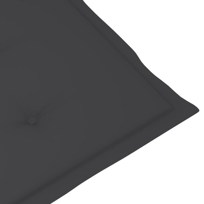 Coussins de chaise de jardin à dossier haut lot de 2 anthracite – Image 5