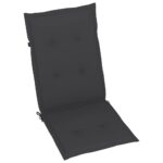Coussins de chaise de jardin à dossier haut lot de 4 anthracite – Image 2