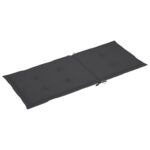 Coussins de chaise de jardin à dossier haut lot de 4 anthracite – Image 3