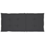 Coussins de chaise de jardin à dossier haut lot de 4 anthracite – Image 4