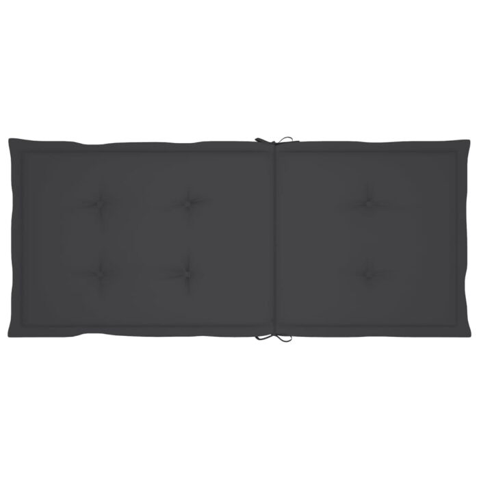 Coussins de chaise de jardin à dossier haut lot de 4 anthracite – Image 4