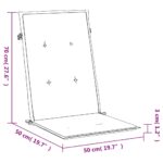 Coussins de chaise de jardin à dossier haut lot de 4 anthracite – Image 7