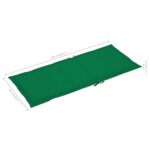 Coussins de chaise de jardin à dossier haut lot de 2 vert tissu – Image 6
