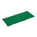 Coussins de chaise de jardin à dossier haut lot de 4 vert tissu – Image 6