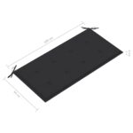 Coussin de banc de jardin anthracite 100x50x4 cm tissu oxford – Image 3