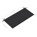 Coussin de banc de jardin anthracite 100x50x4 cm tissu oxford – Image 4
