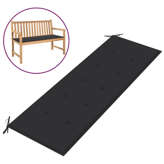 Coussin de banc de jardin anthracite 150x50x3 cm tissu oxford – Image 1