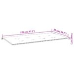 Coussin de banc de jardin crème 120x50x3 cm tissu oxford – Image 5
