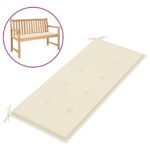 Coussin de banc de jardin crème 120x50x3 cm tissu oxford