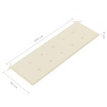 Coussin de banc de jardin crème 150x50x4 cm tissu oxford – Image 3