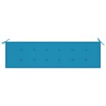 Coussin de banc de jardin bleu 180x50x3 cm tissu oxford – Image 2