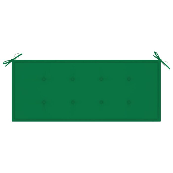 Coussin de banc de jardin vert 120x50x4 cm tissu oxford – Image 2