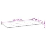 Coussin de banc de jardin vert 120x50x4 cm tissu oxford – Image 5