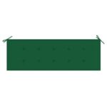 Coussin de banc de jardin vert 150x50x3 cm tissu oxford – Image 2