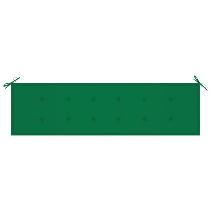 Coussin de banc de jardin vert 180x50x3 cm tissu oxford – Image 2