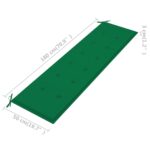 Coussin de banc de jardin vert 180x50x3 cm tissu oxford – Image 4