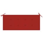 Coussin de banc de jardin rouge 120x50x4 cm tissu oxford – Image 2