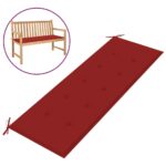 Coussin de banc de jardin rouge 150x50x3 cm tissu oxford