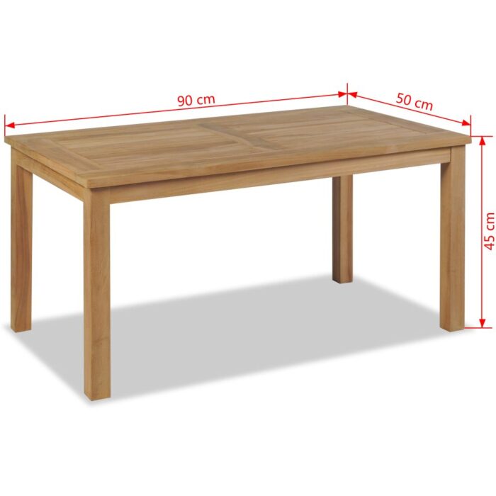 Table basse Teck 90x50x45 cm – Image 5