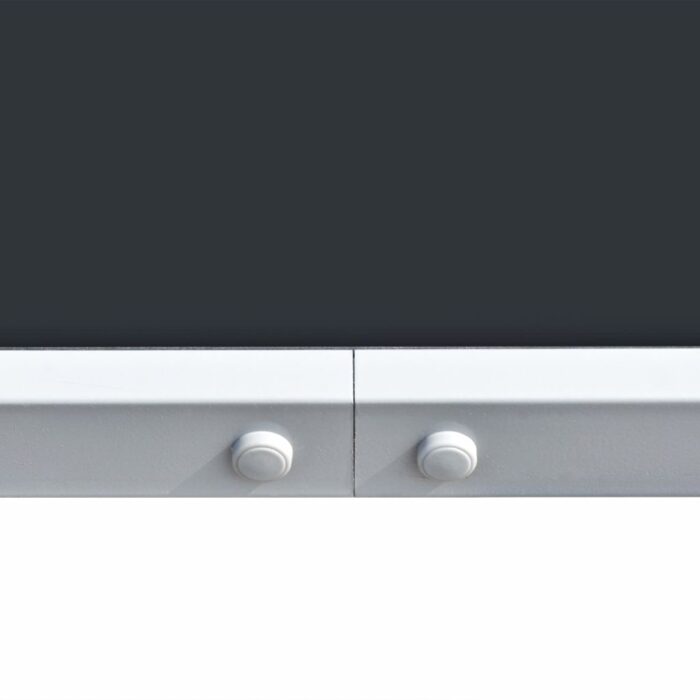 Table de jardin 150x90x74 cm Noir Acier – Image 2