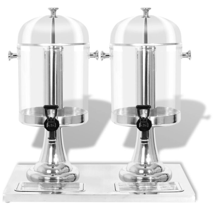 Double distributeur de jus en acier inoxydable 2 x 8 L – Image 2
