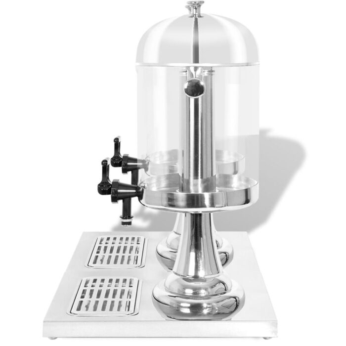 Double distributeur de jus en acier inoxydable 2 x 8 L – Image 3