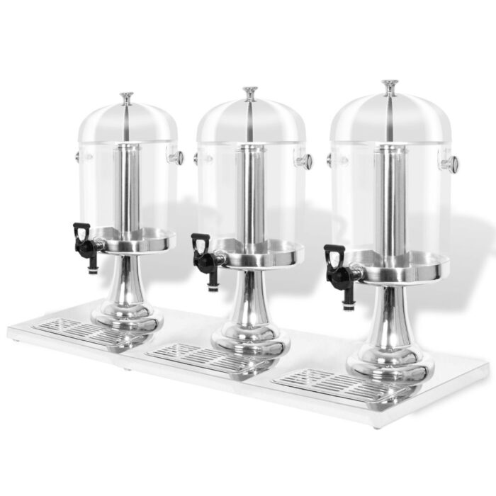 Distributeur de jus en acier inoxydable 3 x 8 L – Image 1