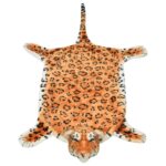 Tapis en peluche en forme de léopard 139 cm Marron – Image 2