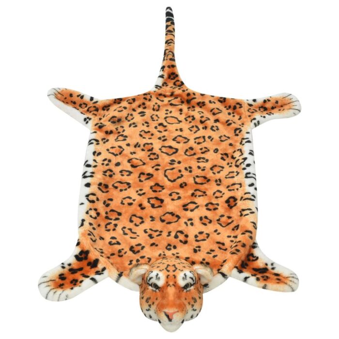 Tapis en peluche en forme de léopard 139 cm Marron – Image 2