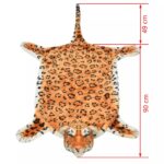 Tapis en peluche en forme de léopard 139 cm Marron – Image 3