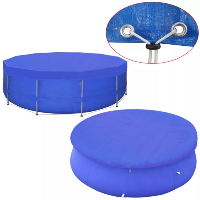 Couverture de piscine PE Ronde 540 cm 90 g/m² – Image 1