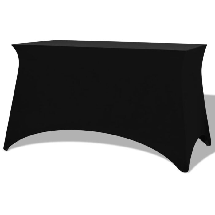 Housses extensibles pour table 2 pièces 243 x 76 x 74cm Noir – Image 1