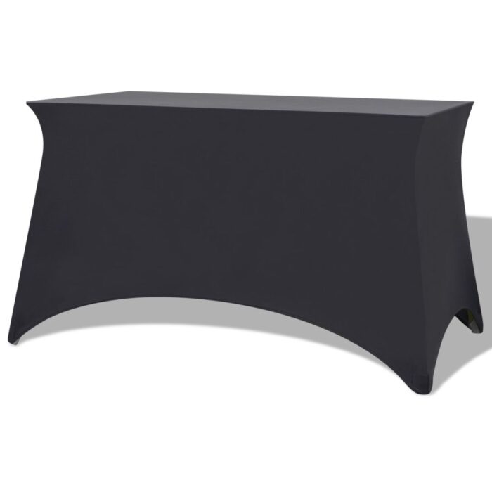 Housses extensibles pour table 2 pcs 120x60,5x74 cm Anthracite – Image 1