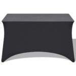 Housses extensibles pour table 2 pcs 120x60,5x74 cm Anthracite – Image 2