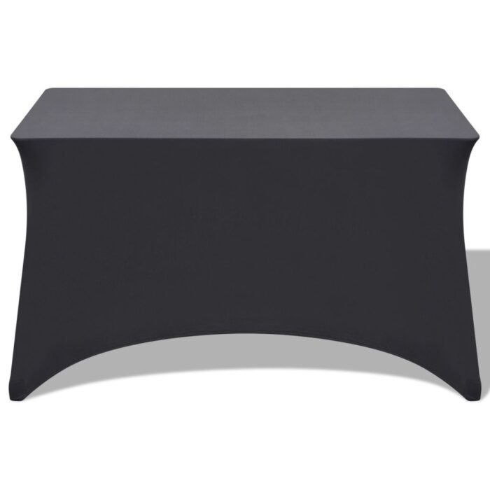 Housses extensibles pour table 2 pcs 120x60,5x74 cm Anthracite – Image 2