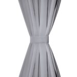 Rideau occultant 2 pcs avec œillets métalliques 135x175 cm Gris – Image 2