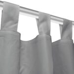 Rideau occultant avec boucles 2 pcs 140 x 245 cm Gris – Image 2