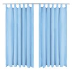 Rideau occultant avec boucles 2 pcs 140 x 225 cm Turquoise