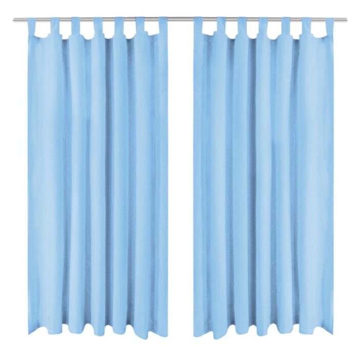 VXL8718475516460_a_en_hd_1.jpg Rideau occultant avec boucles 2 pcs 140 x 225 cm Turquoise – Image 1