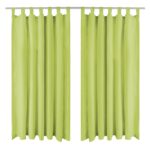 Rideau occultant avec boucles 2 pcs 140 x 225 cm Vert